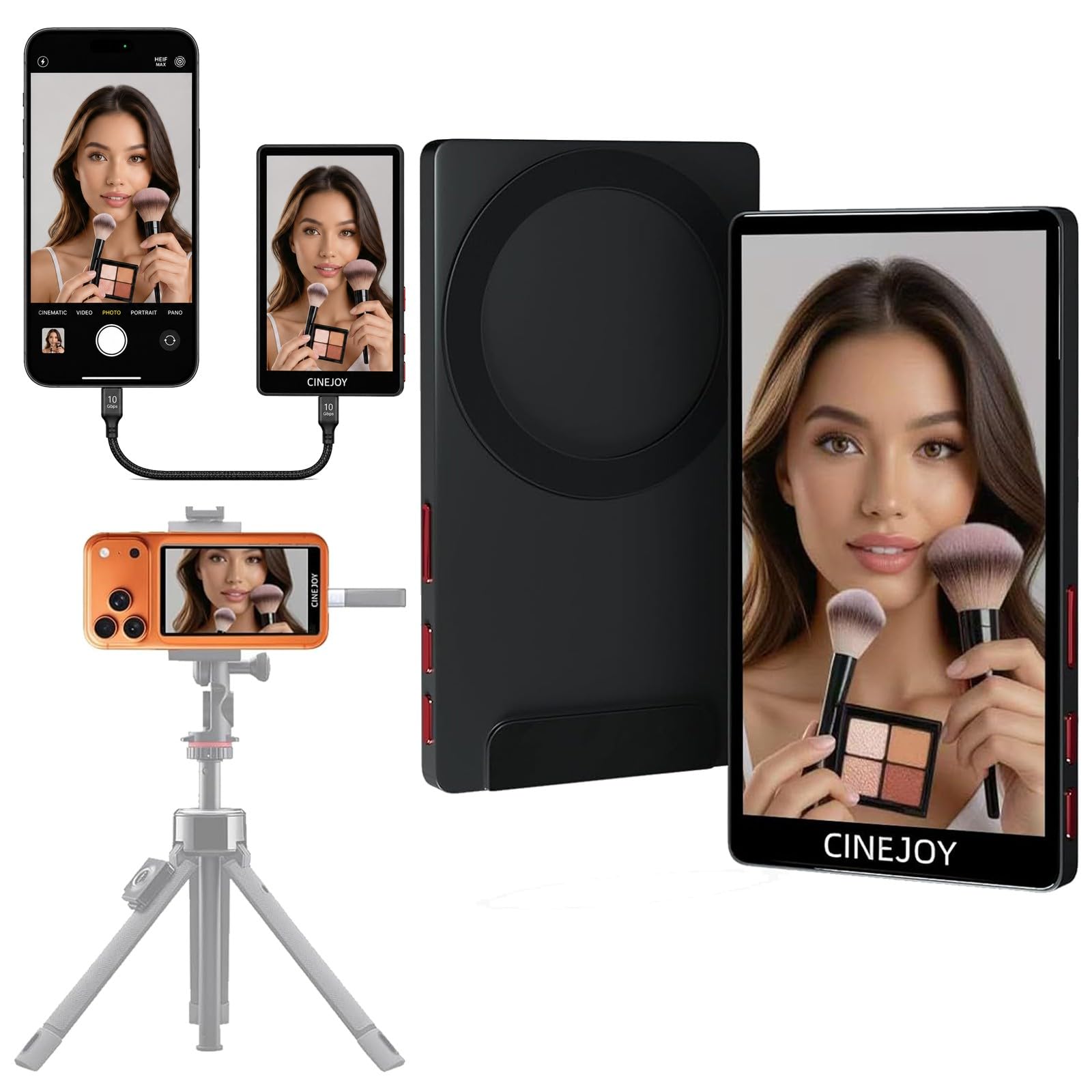 EACHSHOT CineJoy M2 自撮りモニター ライブ配信 撮影 Amazon.com: CineJoy M2 Wired Selfie Monitor Screen,for iPhone 15