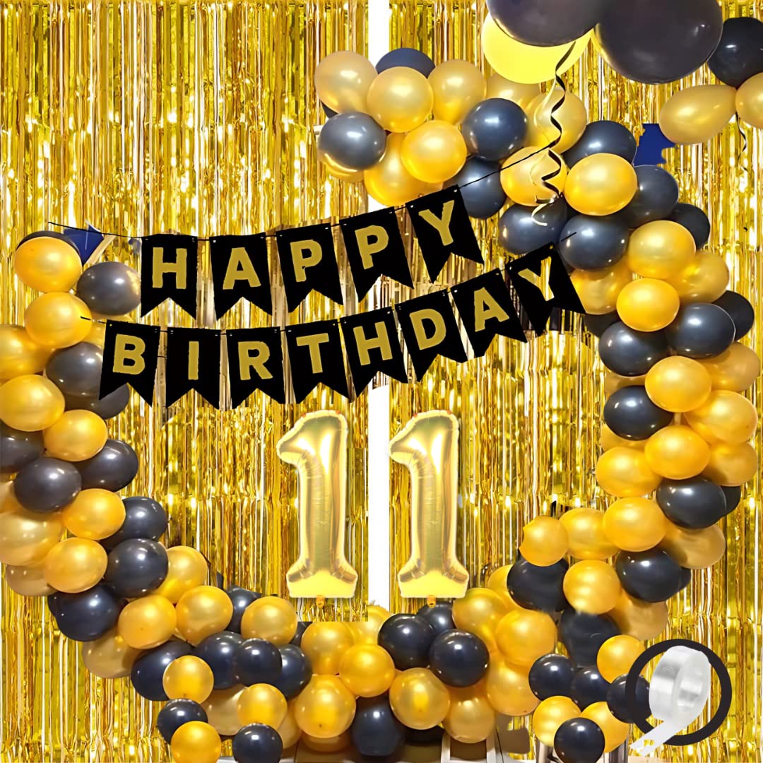 11th Birthday · Black,Gold