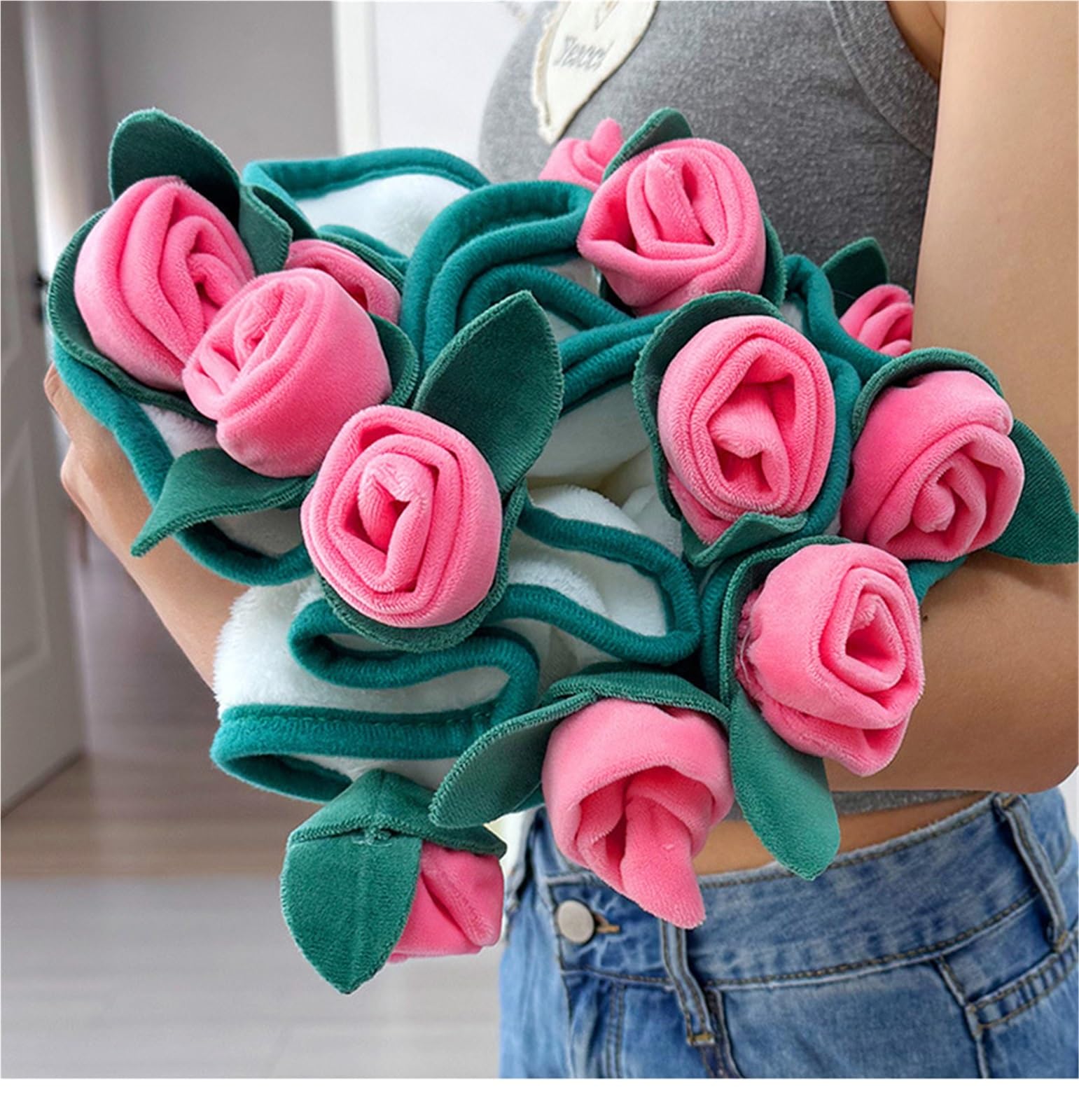 Amazon｜完成した花のバラの花束ブランケット、バラのブランケット