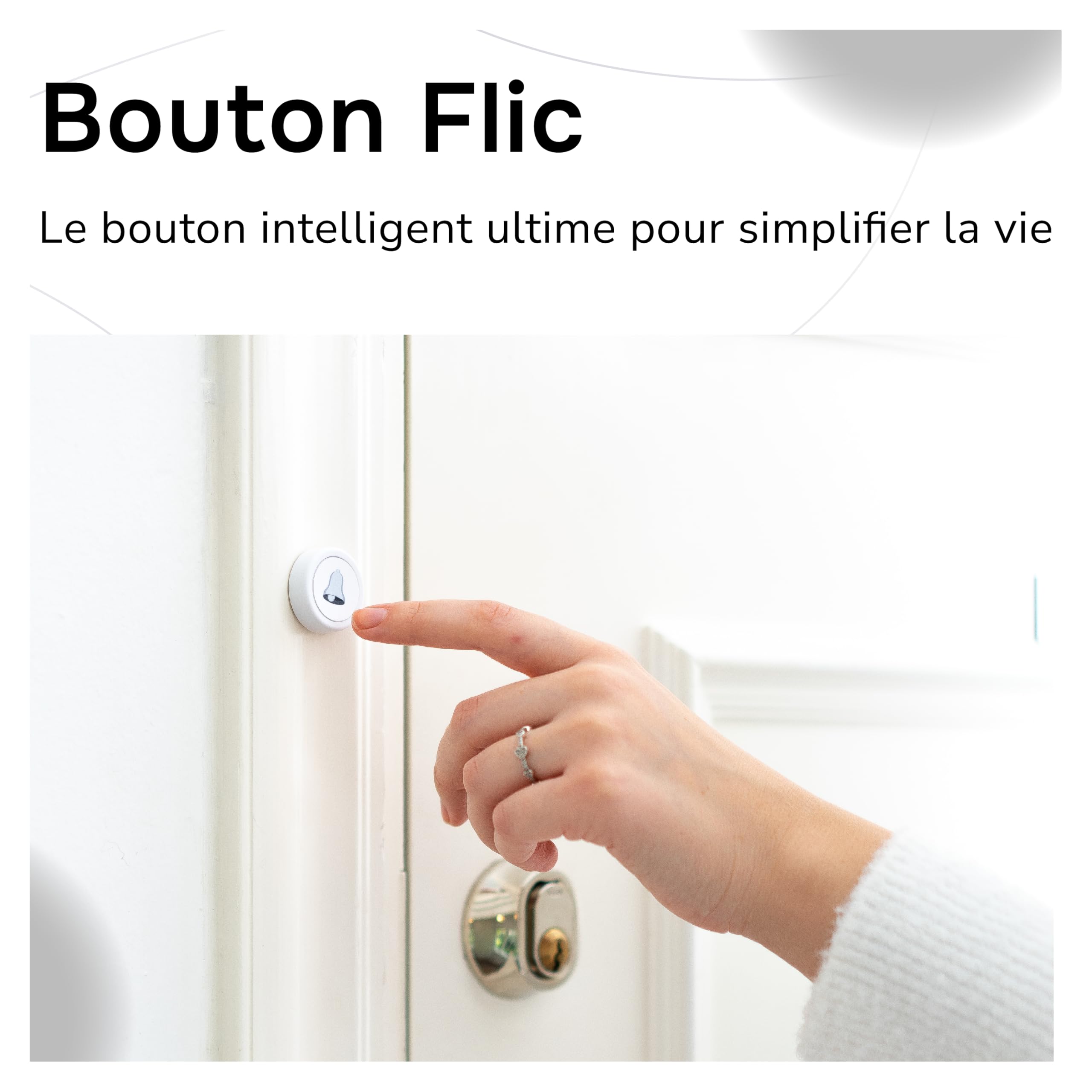 Flic 2 boutons intelligents – 1 pièce Flic 2 touche – Bouton Smart Home Control – Fonctionne avec Hue, LifX, IKEA Trådfri, Sonos, Spotify, IFTTT, HomeKit et bien plus encore