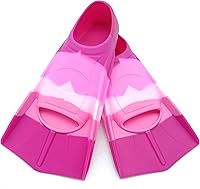 Vista 12 de Aletas de natación para niños, cómodas aletas de silicona para nadar y bucear, tamaño adecuado para principiantes, niños, niñas, niños y adultos