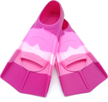 Kids Swim Fins,Comfortable Silicone Flippers for Swimming and Diving,Size Suitable Beginners Kids Girls Boys Adults