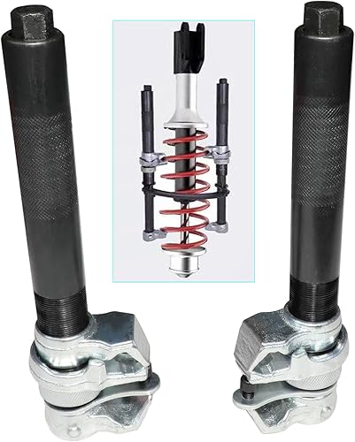 Miniatura 2 de DPTOOL Herramienta de compresor de resorte automotriz, 2 piezas de alta resistencia, compresores de resorte helicoidal, herramienta con soporte de