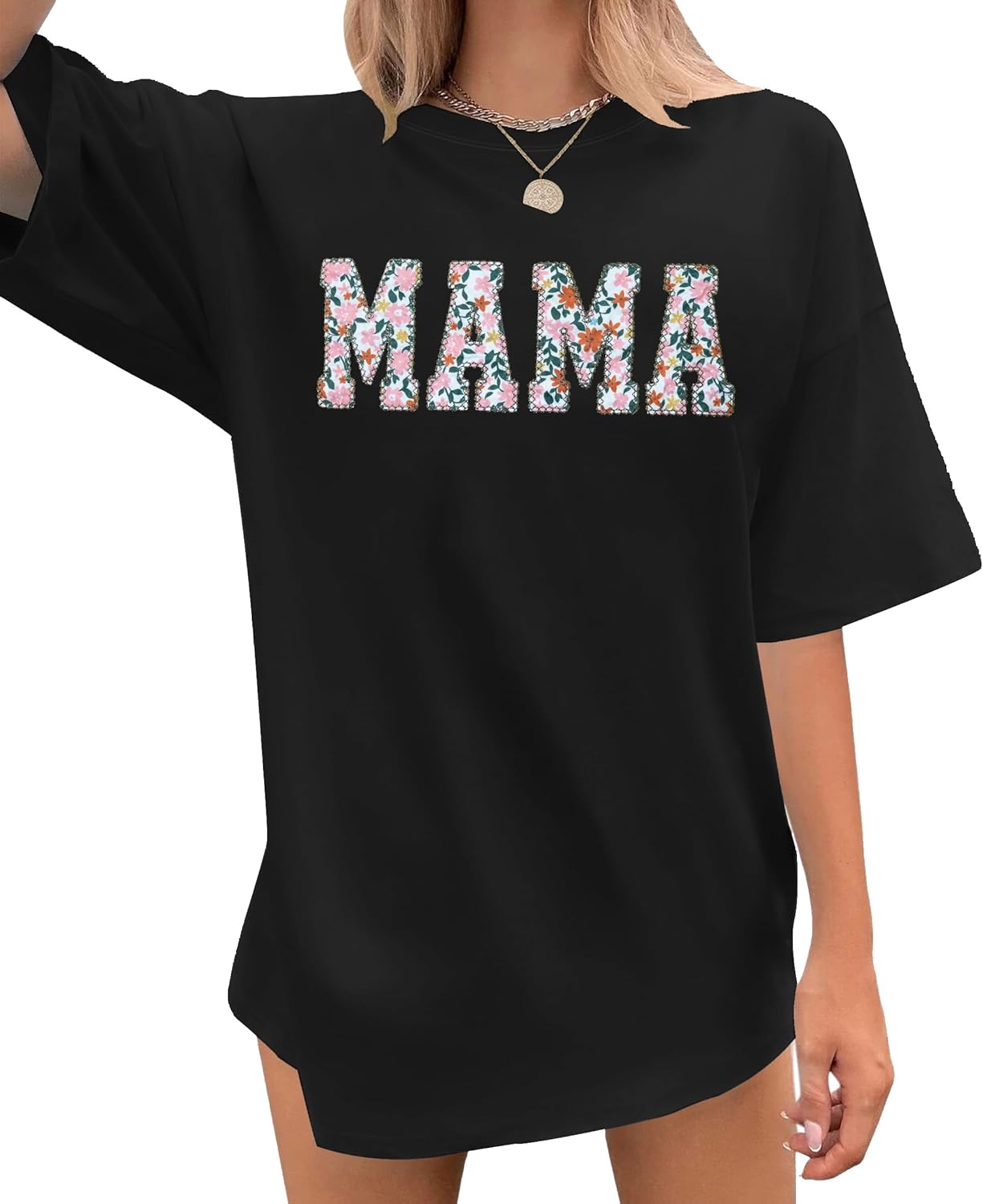 Mama Shirt Women: Mama Letter Print Tshirt Oversized Mom Tees Mother's Day Short Sleeve Tops - Image 6