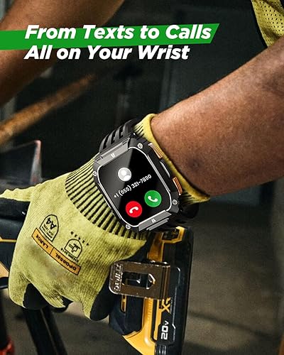 Miniatura 7 de Smart Watches for Men, 1.95'' Fitness Watch Waterproof Military Smart Watch with 100 Days Battery LifeCallFlashlightSleepSpO2Heart Rate MonitorStep