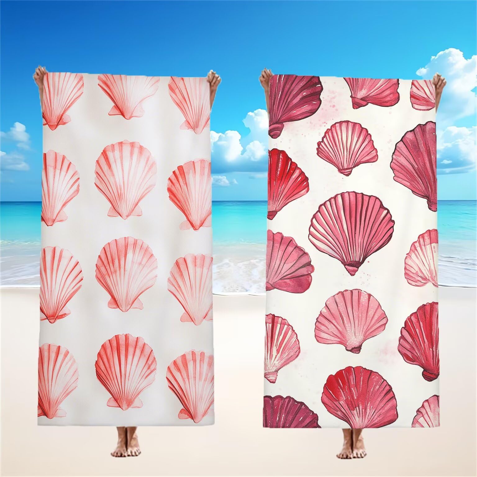Różowy Ręcznik Plażowy Duży 100x200 cm Pokrowiec Ręcznik Z Mikrofibry Chłonny Ultra Miękki Kompaktowy Ręcznik Plażowy, Szybkoschnący Antypiaskowy Mata Plażowa z zatrzaskiem Design dla basenu Joga