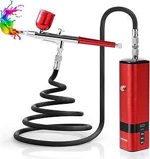 Airbrush Kit with Compressor, 32PSI Handheld Mini Air...