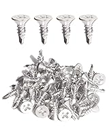 Vista 14 de IMScrews Tornillos autoperforantes Phillips de cabeza plana de acero inoxidable #8 x 1, 410 tornillos de acero inoxidable con rosca completa