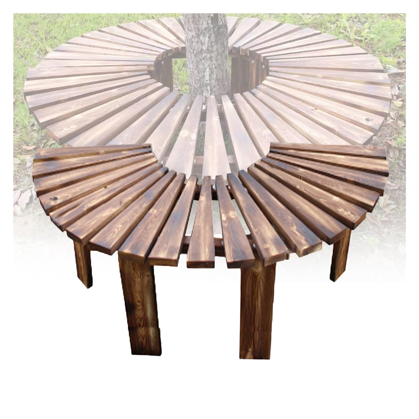 Bancs d'extérieur de conception semi-circulaire haut de gamme pour mobilier de parc