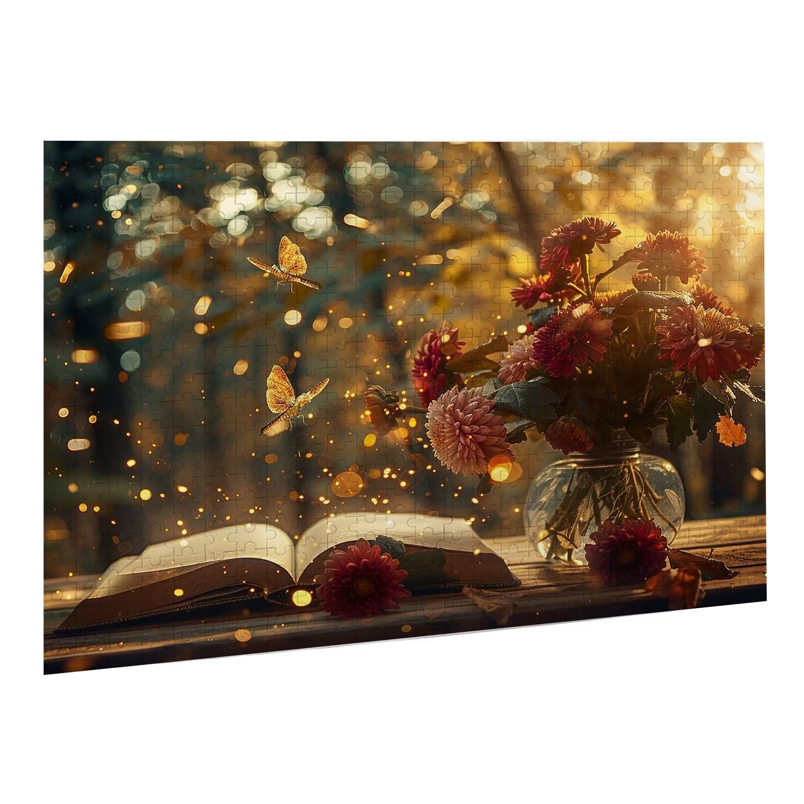 Jigsaw Puzzle, 4000 Pezzi Puzzle Classici, Fiore Puzzle Rilassamento Intelligence, Mpossibile Difficile Puzzles impegnativo per adulti Puzzles per Gioco Familiare, Regalo per Amore Amico Libro K0F-202