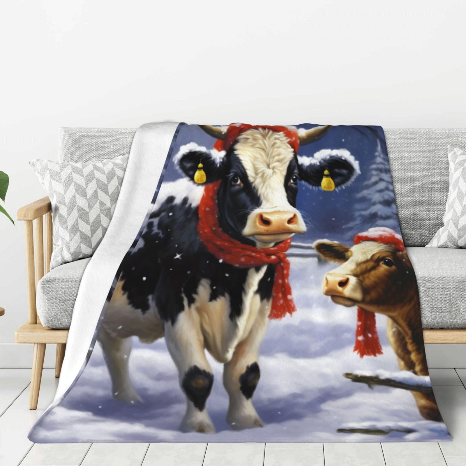 Couverture de Noël plaid flanelle et polaire chaude pour lit ou canapé