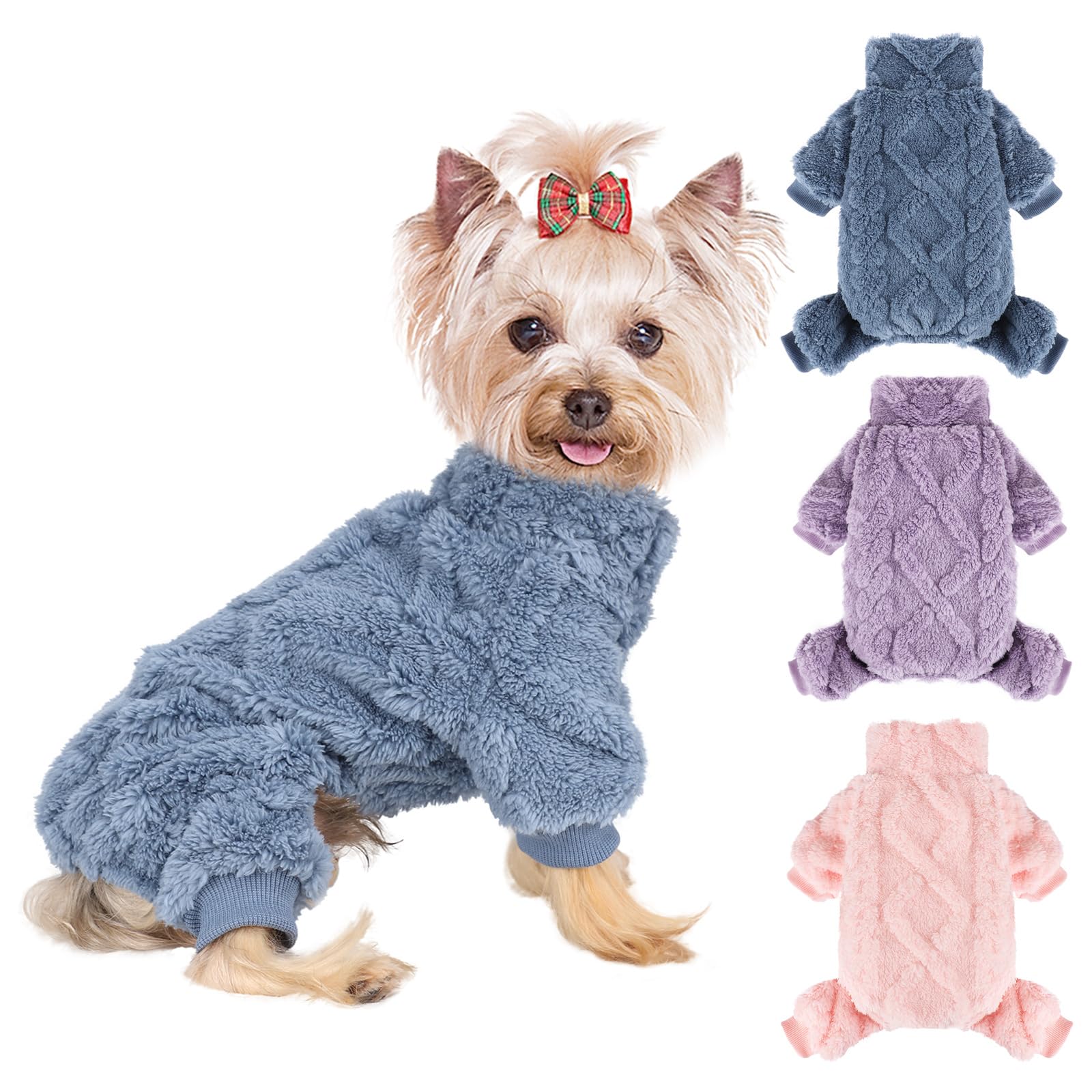 Dog Pajamas Small Sized Dog，Pajamas for Small Dogs, Small Dog  Sweater,Winter Dog Clothes Outfits for Chihuahua Yorkie Teacup Cat，Soft  Cold Weather Pet