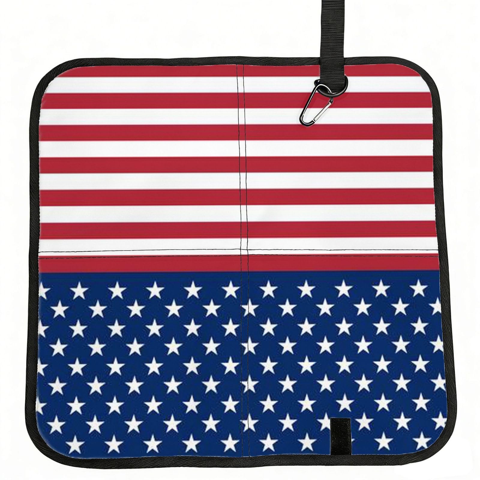 ERCgad American Flag Stars Stripes Print Foldable Seat Cushion Portable Chair Pad Lightweight Travel Outdoor Office Home