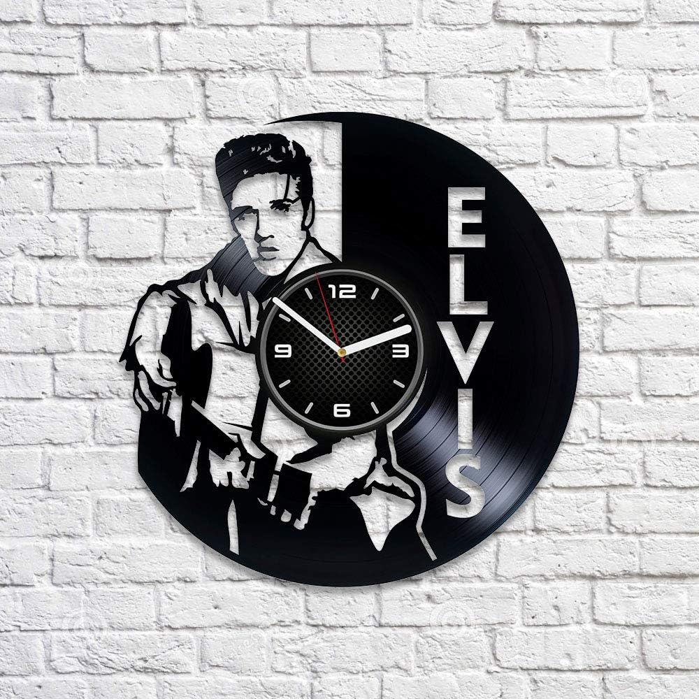 Handmade Elvis Presley Vinyl Clock Elvis Presley King of Rock n Roll Elvis Presley Wall Clock Large Vinyl Record Clock Elvis Presley Gift Elvis Presley Clock 12 inch Clock Gift For Man
