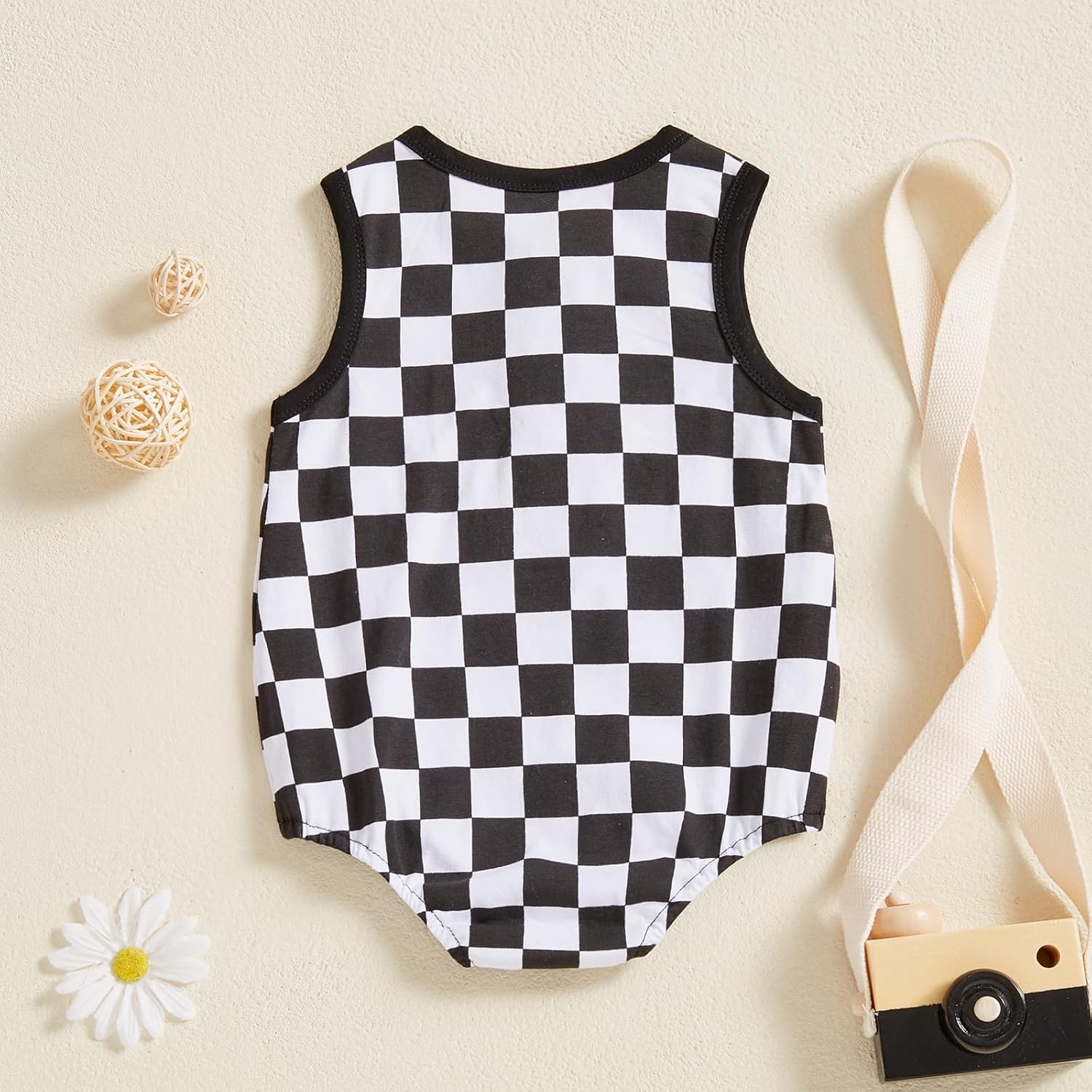MoZiKQin Baby Boy Girl Clothes Newborn Checkered Bubble Romper Sleeveless Jumpsuit Infant One Piece Summer Outfit - Image 3