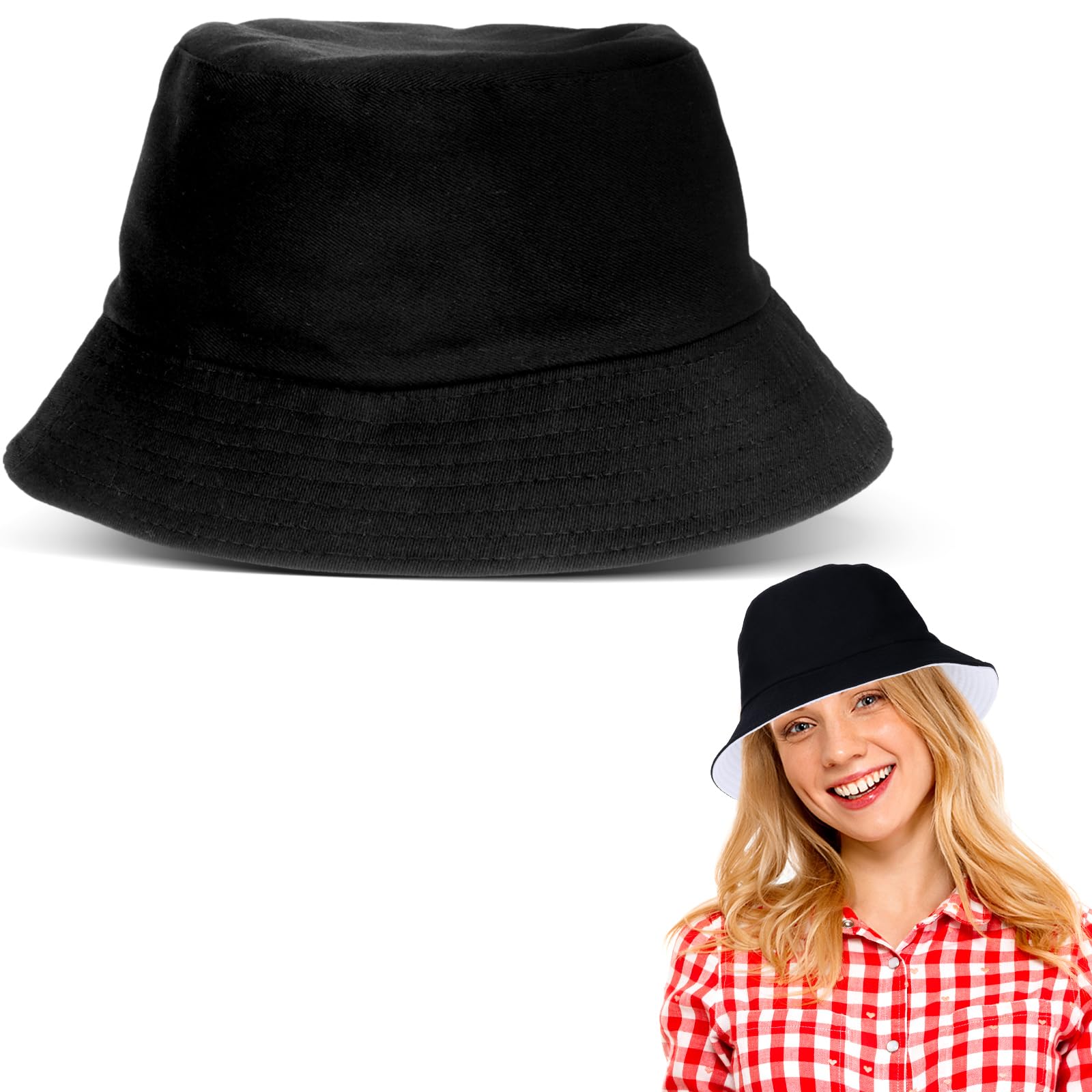 Sibba Kapelusz typu bucket dwustronna letnia czapka rybacka plaża słońce ochrona UV osłona przeciwsłoneczna szerokie rondo czapka z podszewką chłodząca na zewnątrz wakacje podróże wędkarstwo jesień