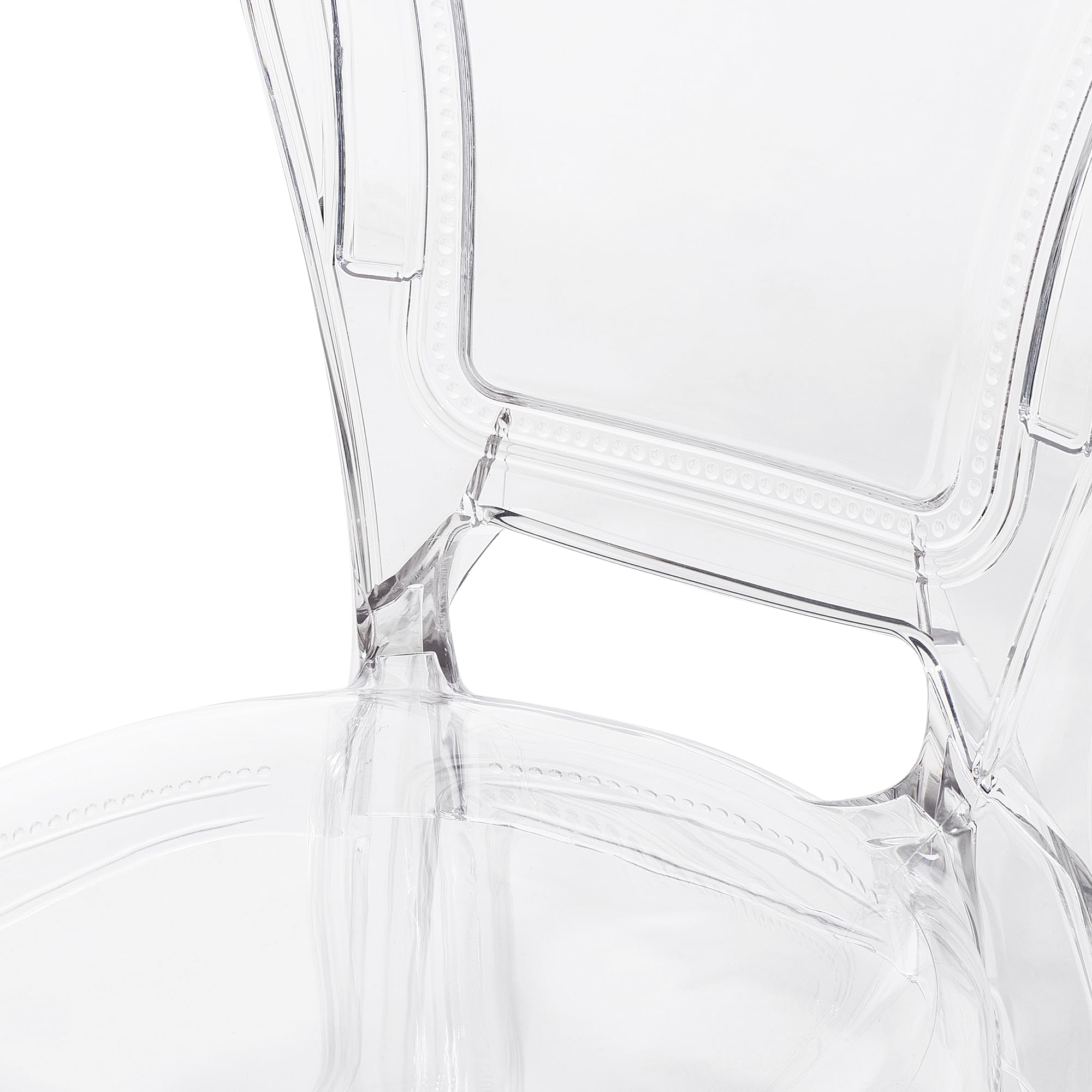 Beliani Set di 2 sedie da pranzo in plastica trasparente