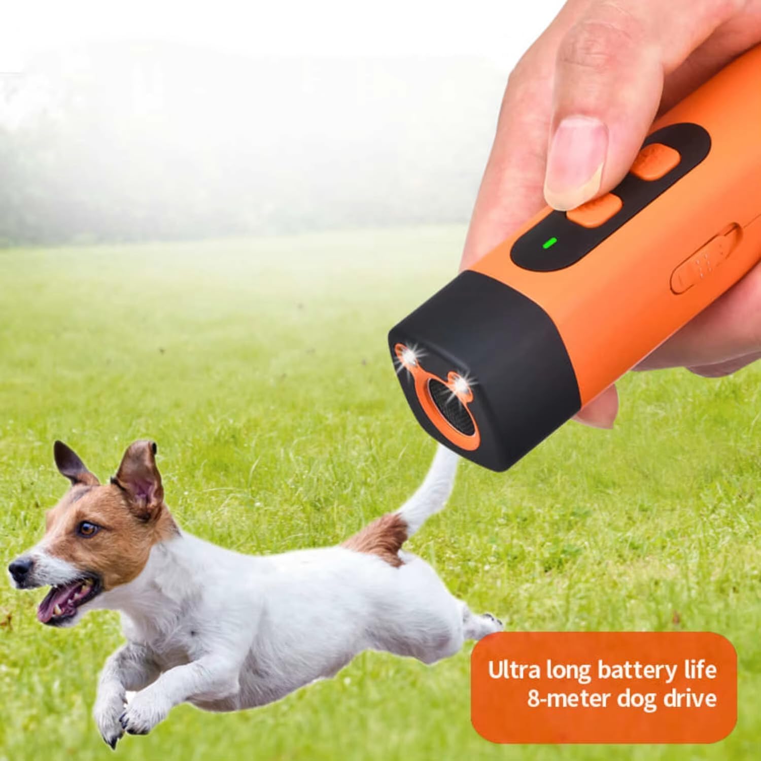The BarkShield Pro-Bark Shield Anti Barking Device forDogs,Dog Bark Deterrent Device with HD Display and LEDFlashlight,Stop Bad Behavior Without Yelling or Swatting (1Pcs Yellow) - Image 2