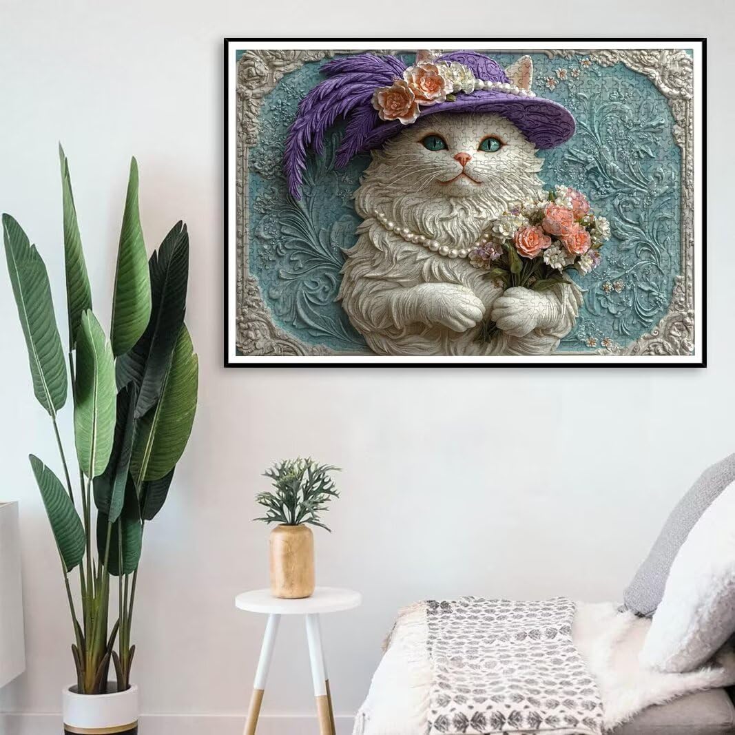 Puzzle 2000 Pezzi, Puzzle Gatto, Misura: 100x71cm, Regalo Donna/Uomo -8681
