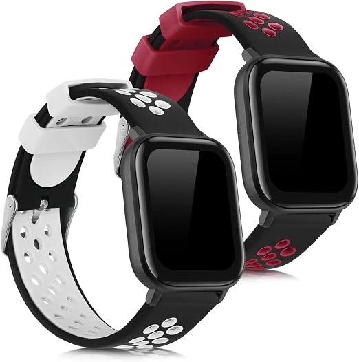 Amazon.com: Kwmobile - Bandas de reloj compatibles con Huami Amazfit GTS/GTS  2 (juego de 2) - Correa de silicona de repuesto - negro/blanco/negro/rojo :  Celulares y Accesorios