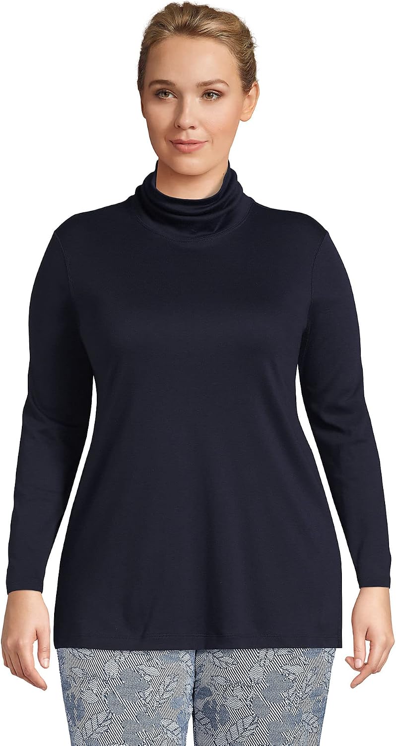 Lands' End Women's Supima Cotton Turtleneck Tunic