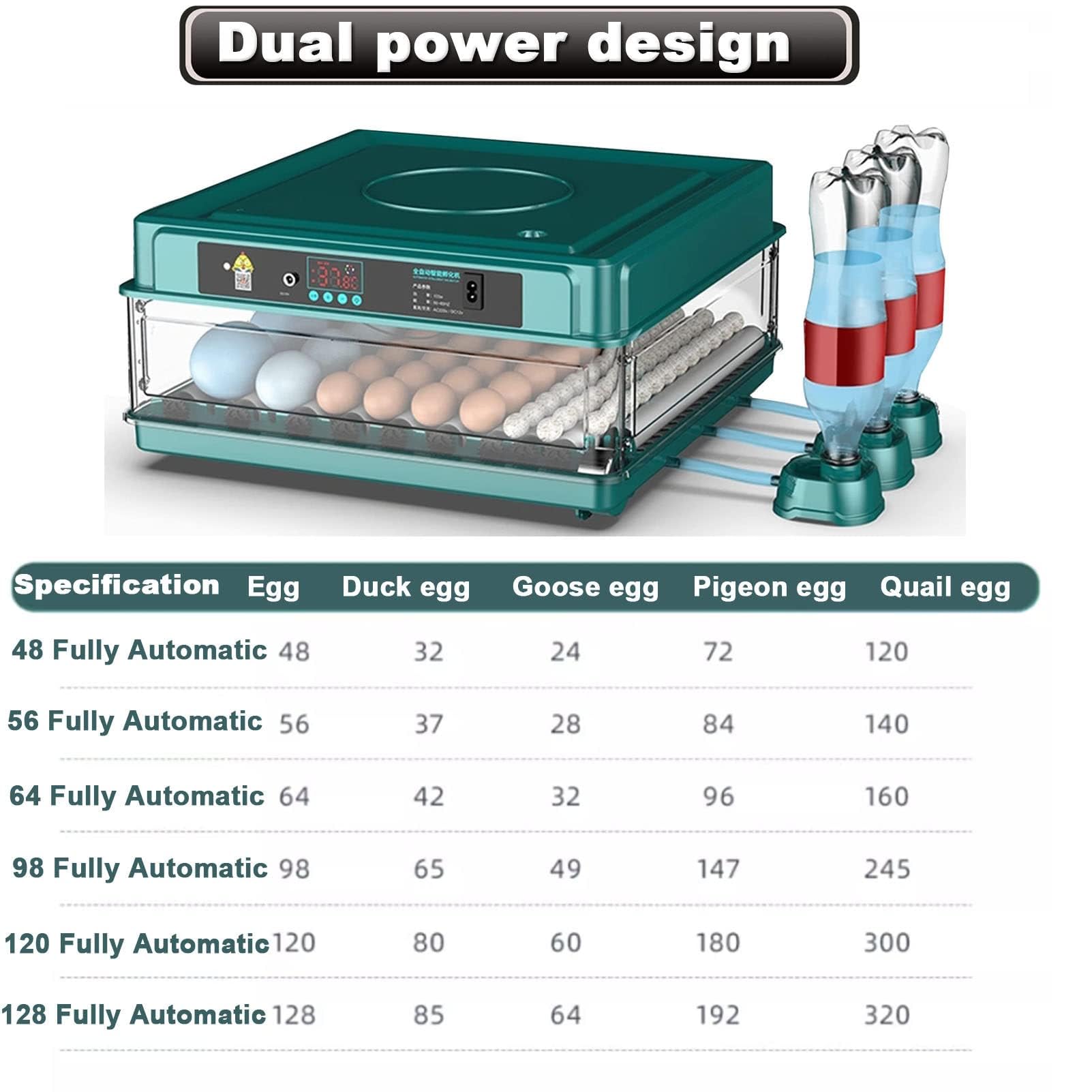 Incubadora digital de huevos con giro automático y control de temperatura para incubar aves de corral