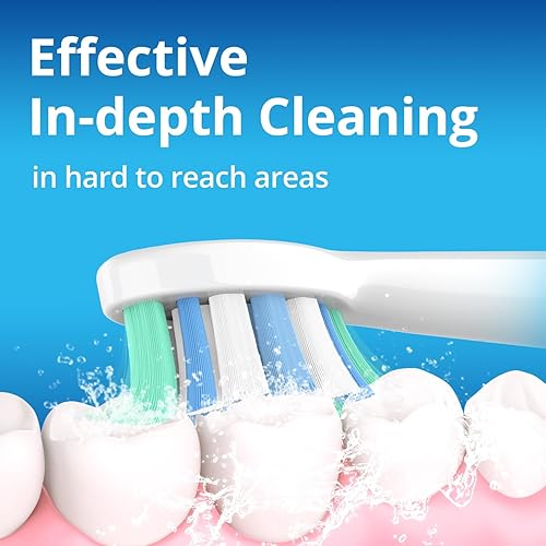 Miniatura 5 de Cabezales de repuesto compatibles con cepillo de dientes eléctrico Sonicare (empaquetados individualmente con cubierta higiénica), paquete de 8