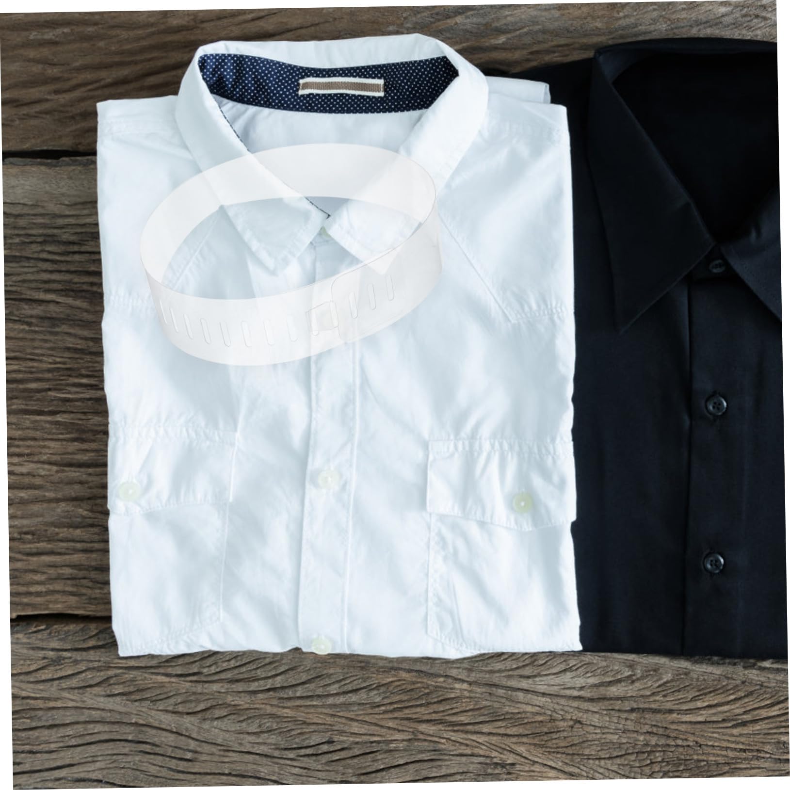 100 piezas Soportes de Plástico Transparentes para Cuello de Camisa Refuerzos Resistentes para la Forma y Portátiles para Hombre