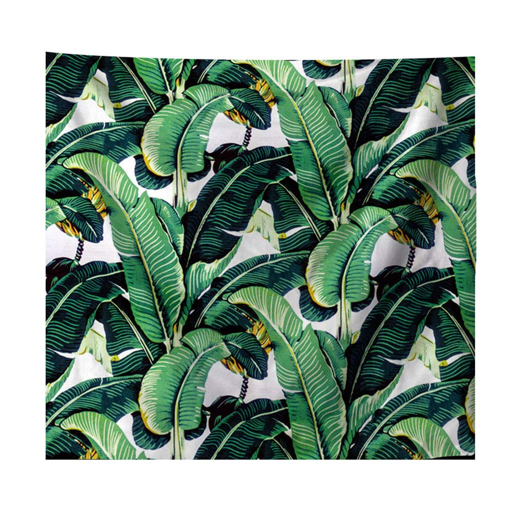 Tapisserie verte feuillage 200x150 : grand draping mural polyester déco salon et chambre zen
