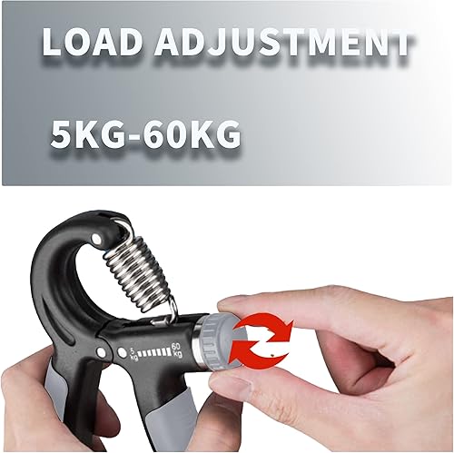 Miniatura 5 de HCT STYLE Hand Exercises For Grip Strength Trainer Forearm Strengthener Adjustable Gripper 11-132 Lbs Hand Strengthening Devices For Gym Home And