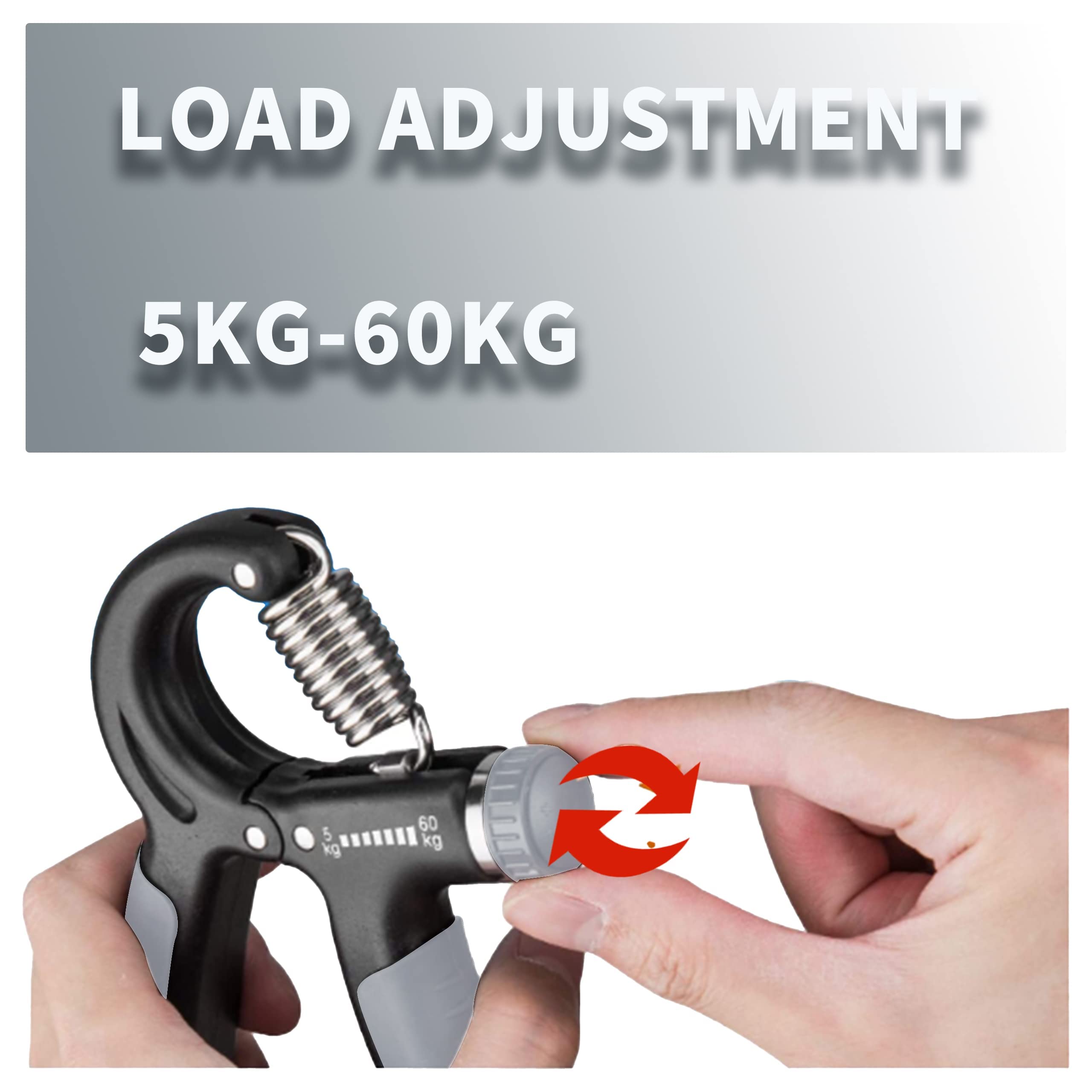 Allenatore Per Presa Manuale - Resistenza Regolabile 5-60kg, Contatore, Per Avambracci - Foto 9