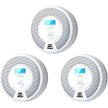 X-Sense Smoke Detector Carbon Monoxide Detector Combo, SC07, 3-Pack 