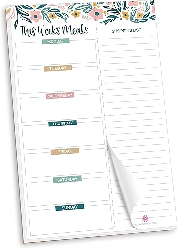 Miniatura 13 de bloom daily planners - Bloc de notas semanal para planificar las comidas con imanes para el refrigerador, incluye una «Lista de compras de Limones