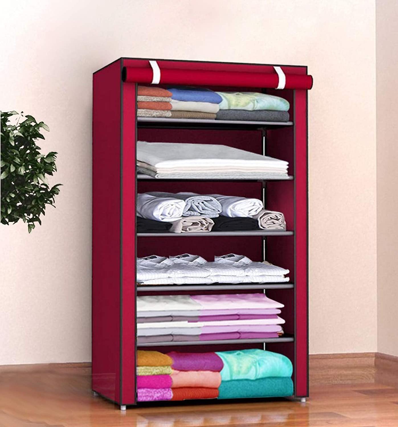 BDMP Plastic Shoe Racks For Home Shoe Rack With Cover 6 Layer ...