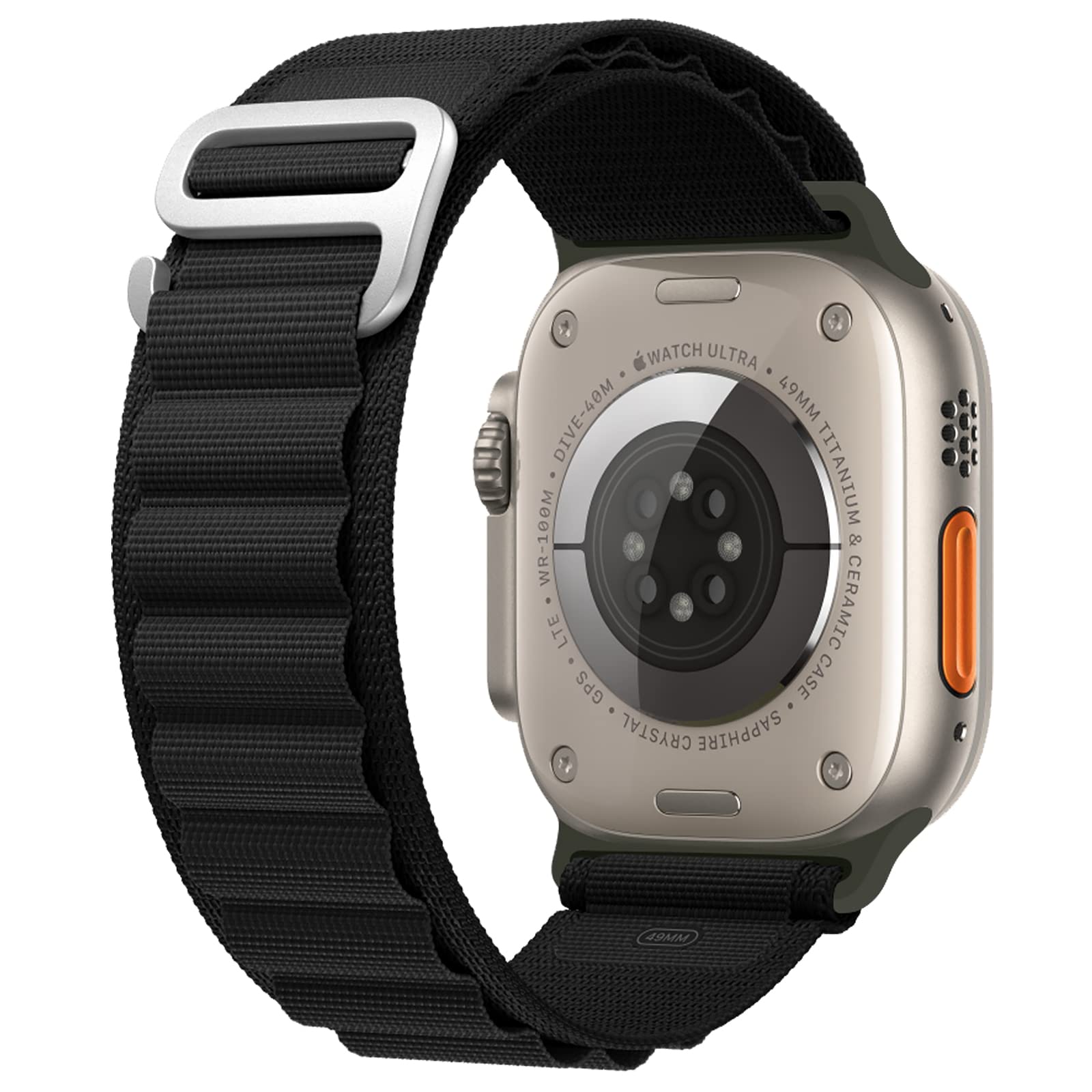 Alpine Loop - Compatible With Apple Watch Band for 49mm 45mm 44mm 42mm 41mm 40mm 38mm, Nylon Solo Loop with G-hook for Apple Watch Ultra iWatch Series 8 7 6 5 4 3 2 1 SE