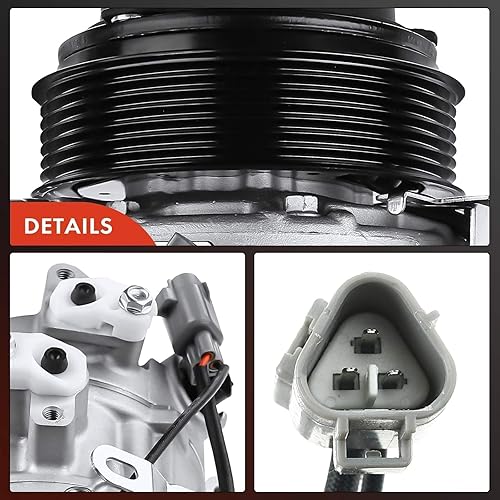 Miniatura 8 de A-Premium Compresor de aire acondicionado con embrague compatible con Lexus IS250 IS350 IS300, RC300 RC350, GS350, 2.5L 3.5L, AWD