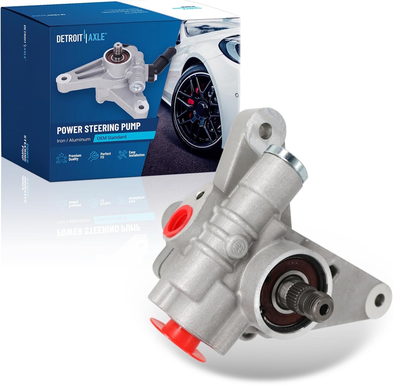Detroit Axle - Power Steering Pump for 01-03 Acura CL, 01-02 MDX, 99-03 TL, 03-04 Honda Pilot, Power Steering Pump [Models with Seal Kit] Replacement