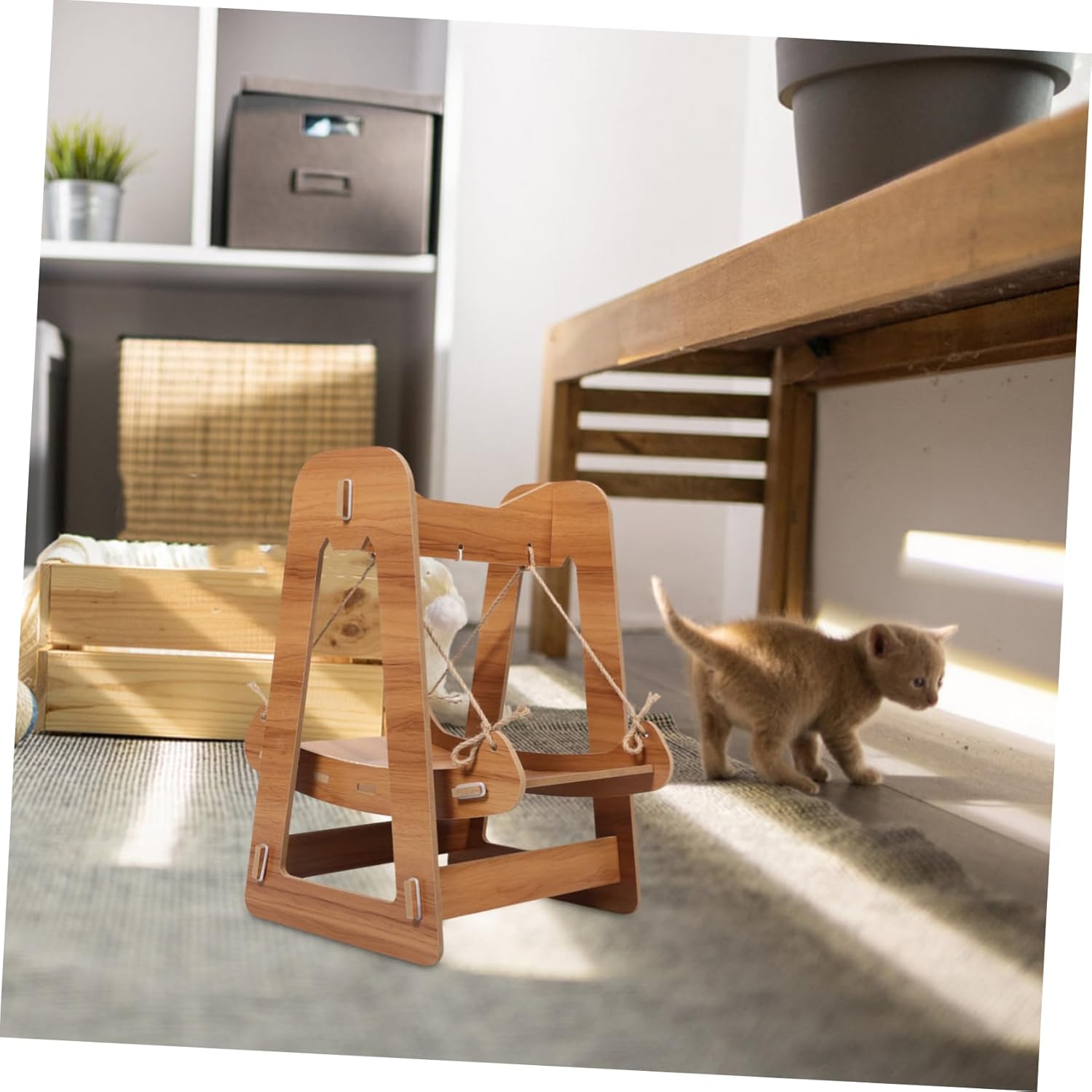 Cat Hammock Indoor Pet Swing Bed Cozy Resting Place for for Seasons for Indoor Use