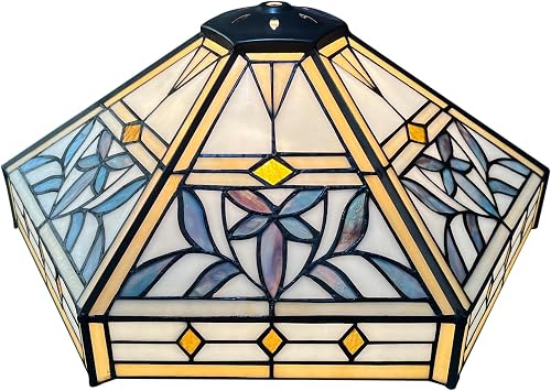 Capulina Tiffany Lamp Shade Mission Hexagon Stained Glass 16 Inches
