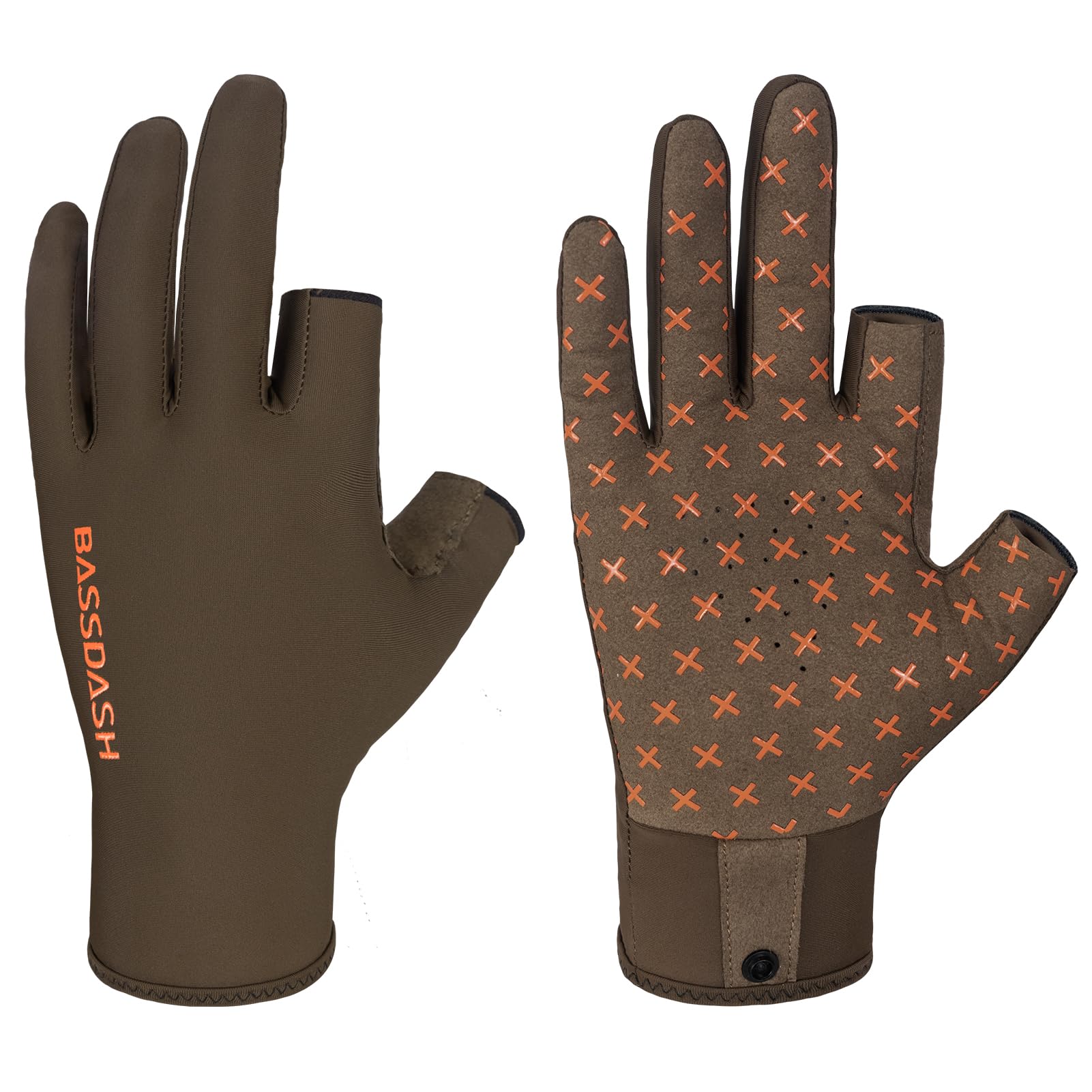 BASSDASH UPF 50+ Unisex Camo Hunting Gloves Fingerless Lightweight HG03 — image 1