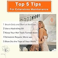 Vista 6 de Full Shine Extensiones de cabello humano de trama, 18 pulgadas, para coser, balayage, para mujer, marrón a rubio platino, cabello sedoso y suave