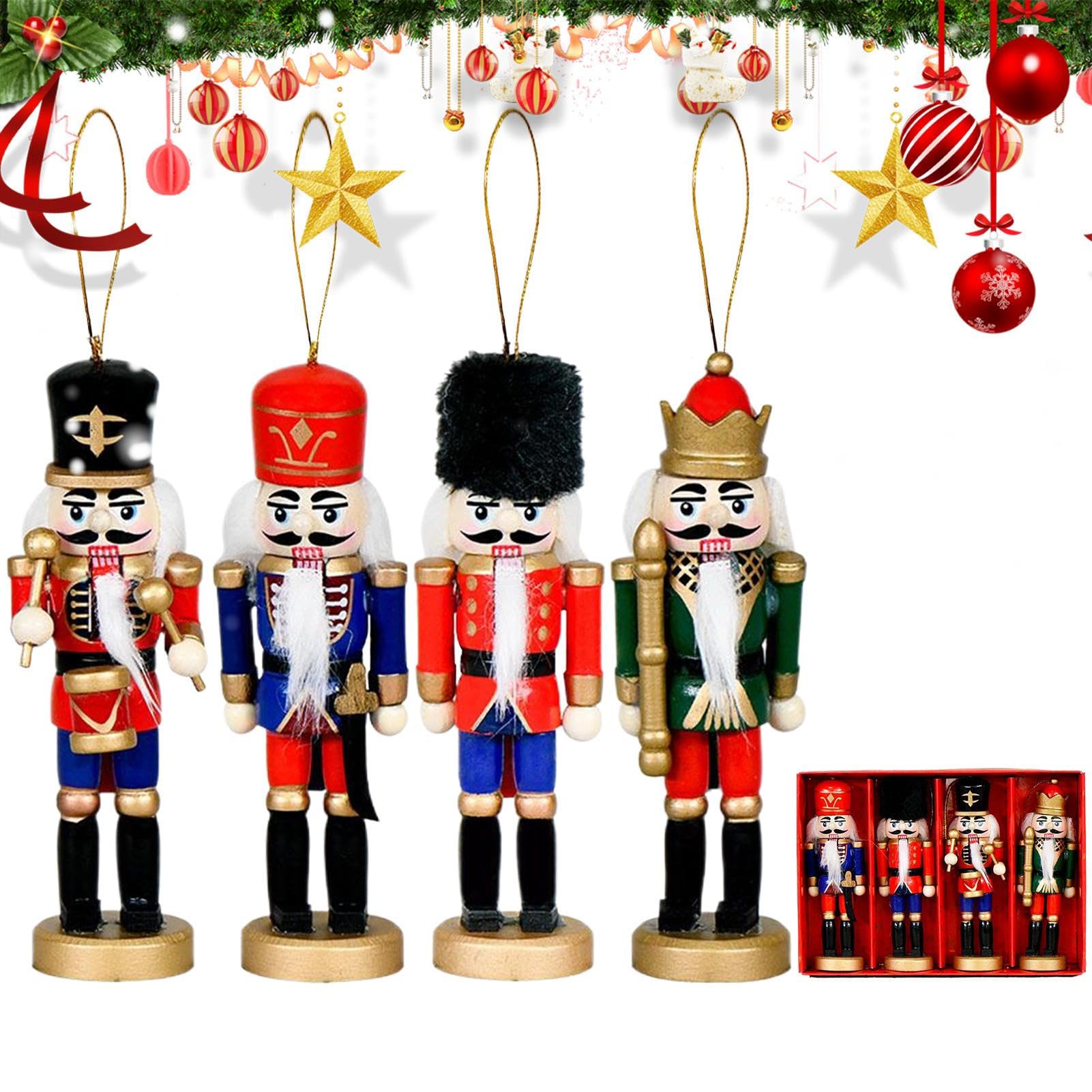 Figurines de collection casse-noisette pour décorer la cheminée et le sapin