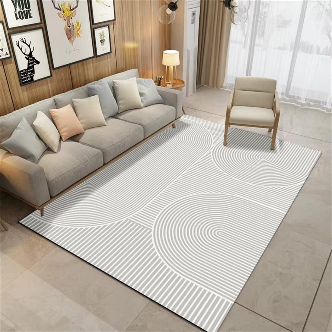 Tapis enfant garçon moderne 120x160 gris lavable pour salon et exterieur