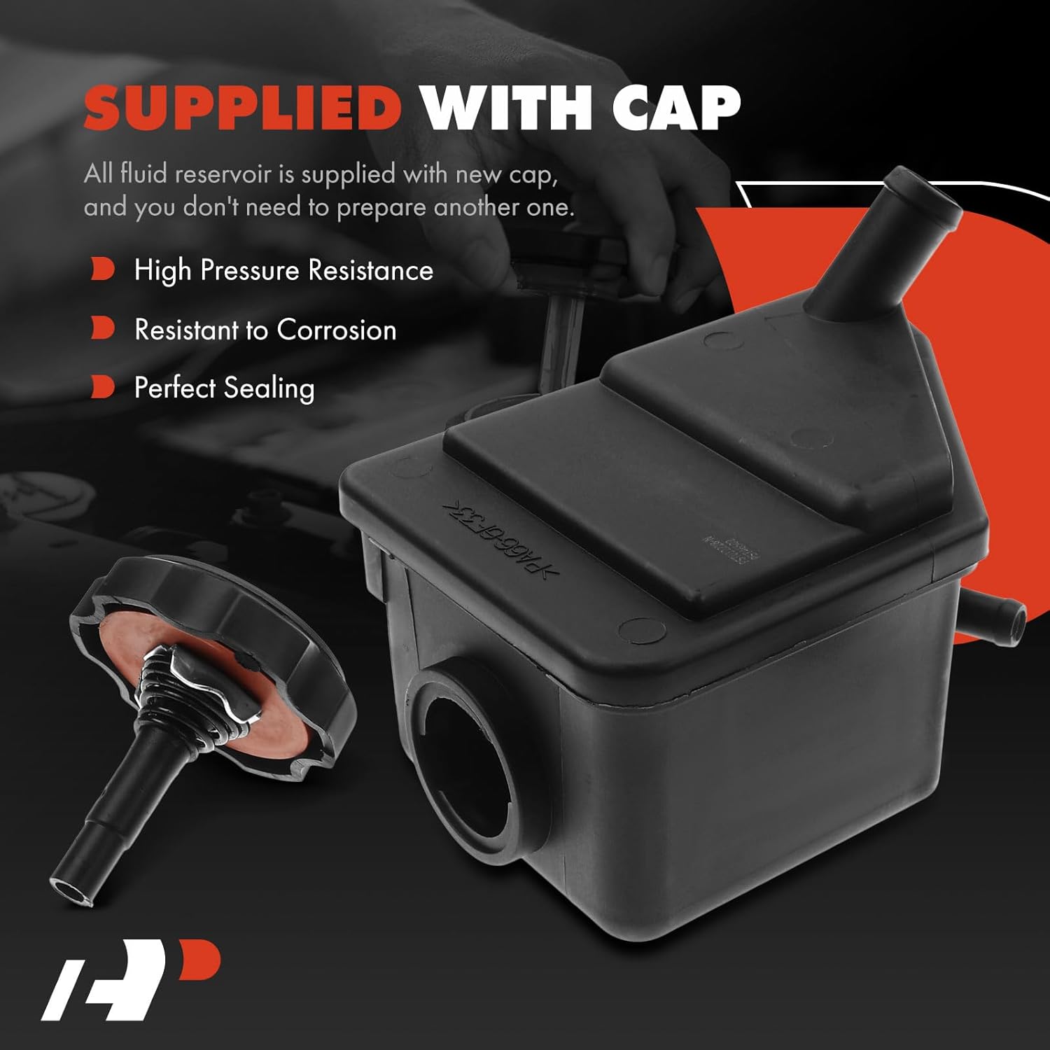 A-Premium Power Steering Reservoir/Tank with Cap Compatible with Chevrolet Camaro 1995-2002, Corvette 1997-2013 & Pontiac Firebird 1995-2002, 3.8L 5.7L 6.0L 6.2L 7.0L