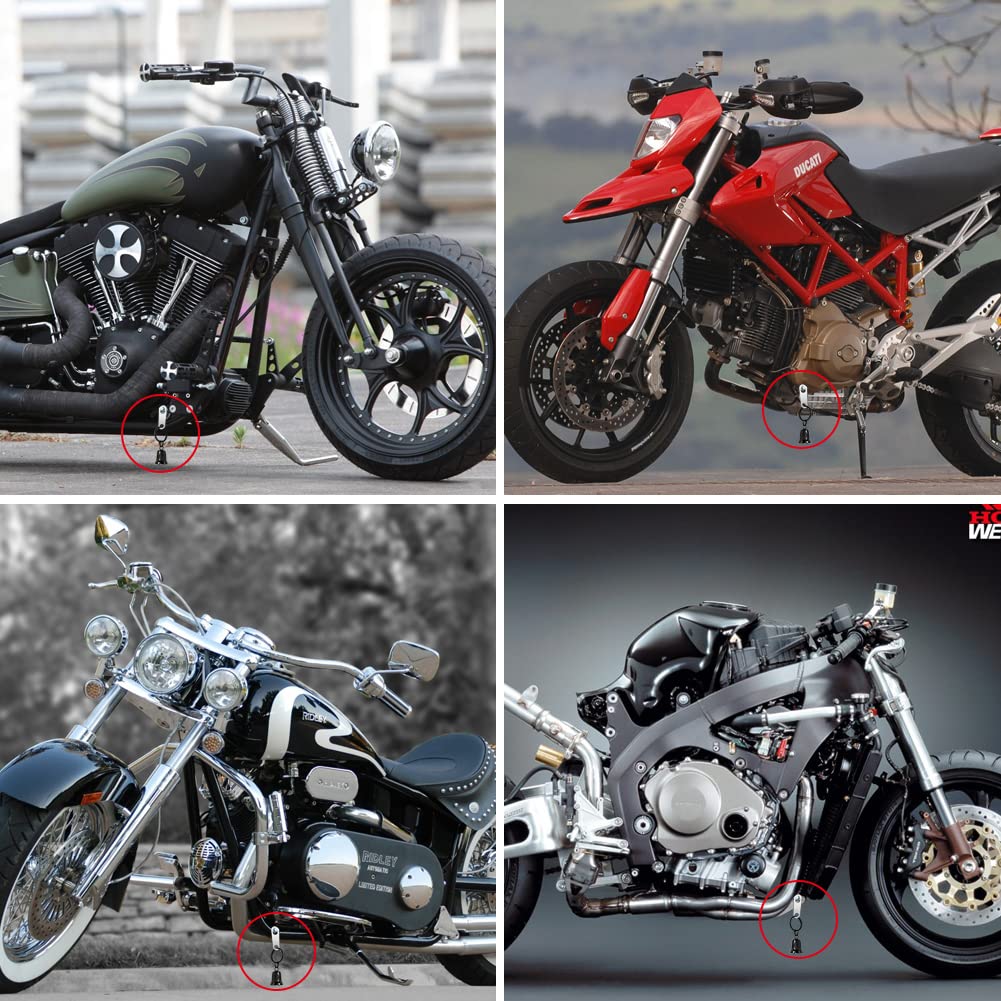 Skrzydła anioła, dzwonek strażnika do motocykli: krzyż Gremlin Bell motocykl, breloki do kluczy, akcesoria motocyklowe, szczęśliwe prezenty wikingów dla mężczyzn i kobiet