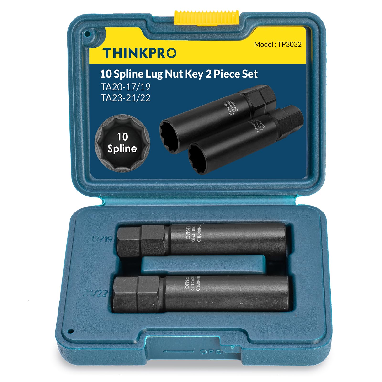 Thinkpro 2-piece 10 spline lug nut key set