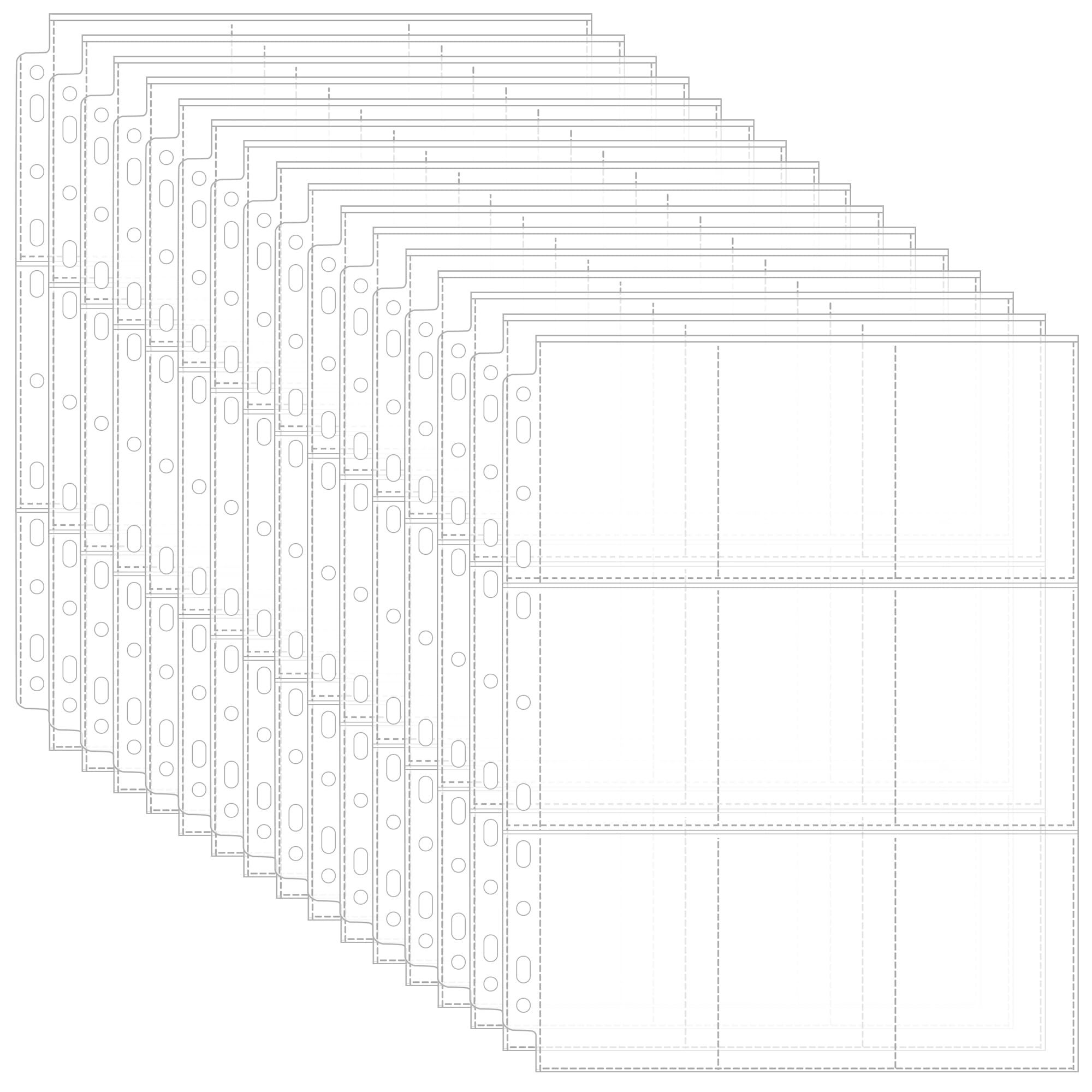 540 Pockets Trading Card Protector Sleeves, 30 Sheets 9-Pocket Card Holder Pages for Game Sports MTG, TCG, Baseball Standard Cards Supplies OS22030