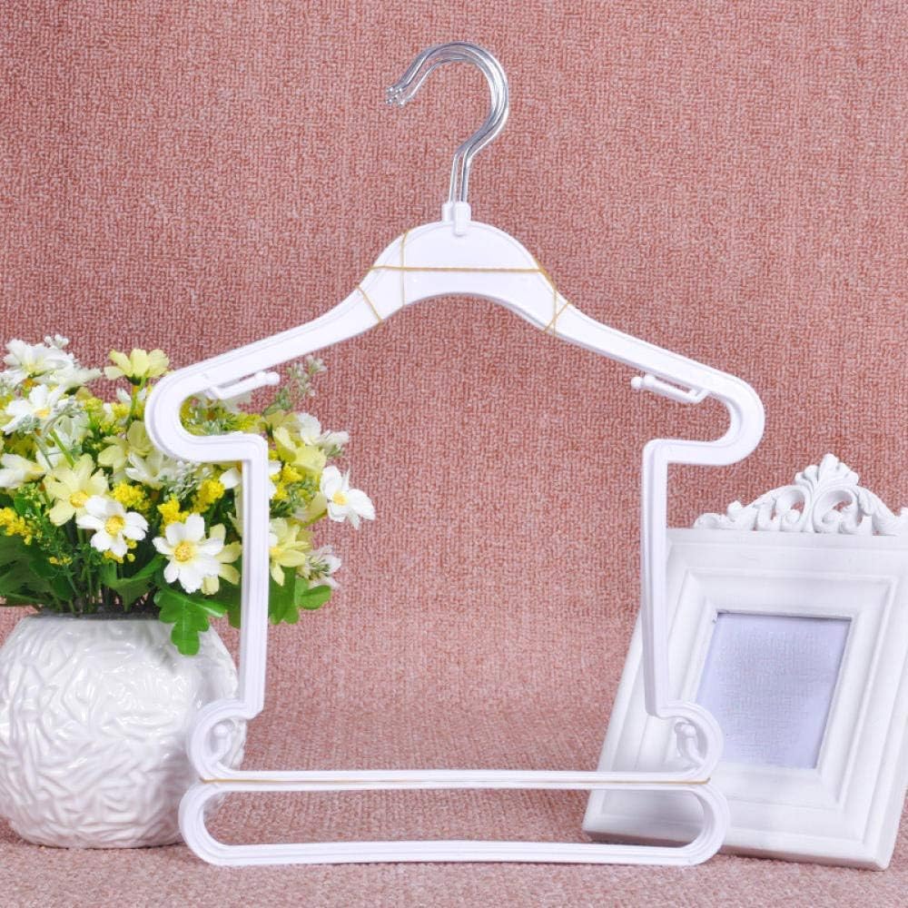 20x Maternal and Child Shop Special Plastic Hanger Children's Siamese Suit Hanger Clothing Store Children's Clothes Show Hanger (White Iron Hook Rotor Children Hanger)