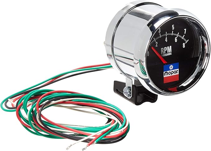 Amazon Com Auto Meter Tachometer 3 3 4 8 000 Rpm Pedestal Short Sweep Mopar Classic 880789 Automotive