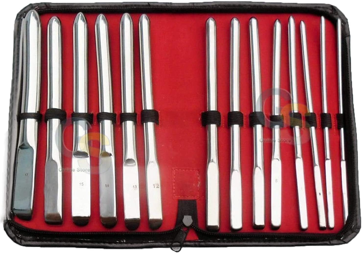 HEGAR Dilator Set of 14 Pieces Single Ended DILATORS by G.S ONLINE STORE